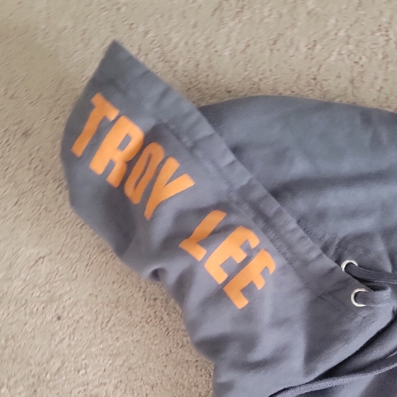 Men's Gray Hoodie with Orange Logo - Picture 4 of 10